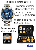 If your watch battery dies, you can either replace it yourself or you take it to a professional. Of course, if you have a expensive watch that costs well into the hundreds or thousands of dollars, then you shouldn't try it yourself. Have a professional jeweler who knows what he is are doing take care of your Rolex, unless you bought it from a street peddler in Mexico for $30 bucks. But if it's a Timex or similar, why not enjoy learning a new skill?